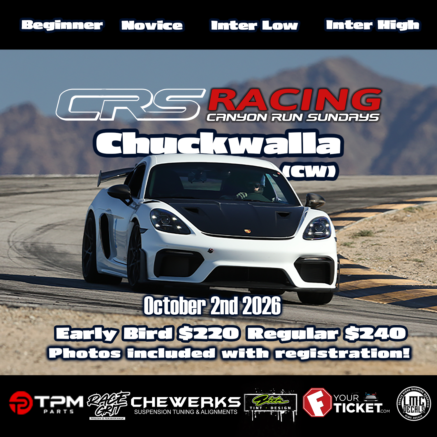 Chuckwalla Valley Raceway (CW) — Canyonrunsundays